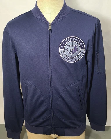 Adidas Memphis Grizzlies Basketball Blue Track Jacket NBA Men's Size Small Used Cover