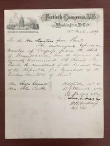 JAMES S. NEGLEY BRIEF SIGNIERT, PLUS 4, AUF EHRENMEDAILLE GEWINNER, PENNSYLVANIA  - Bild 1 von 2