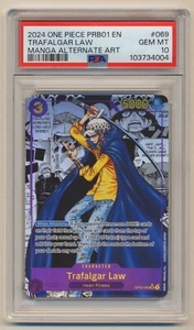 PSA 10 One Piece PRB01 Manga Arte Alternativa Trafalgar Law OP05-069 GEM MT - Foto 1 di 2