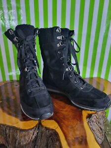 Timberland  Womens Size 9M Black Lace Up Suede Hiking Sneaker Boots Model 84686