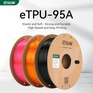 【$20 DE DESCUENTO para 3 piezas】 eSUN TPU 95A Filamento Flexible 1.75mm Dureza para Impresora 3D - Imagen 1 de 16