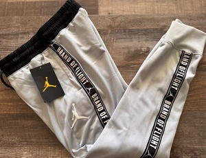 NWT Nike Air Jordan Boys YLG Gray/Black/White BRAND OF FLIGHT Jogger Pants Large - Picture 1 of 2