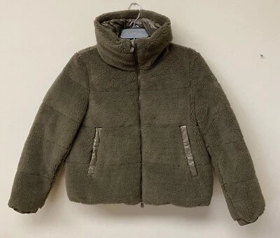 Save The Duck Women's Mud Grey Jennie Stand Collar Puffer Coat Size 3 NWT - Image 1 of 4