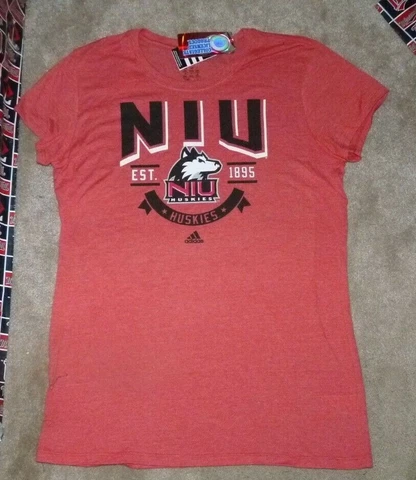 NEW ADIDAS NIU N Northern Illinois Huskies T Shirt Women Ladies 2XL XXL NWT Cover