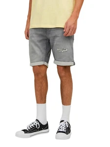 JACK&JONES Vaqueros Hombre Short Jjirick Jjicon Ge 380- Relgular Ajuste - Gris - Imagen 1 de 6