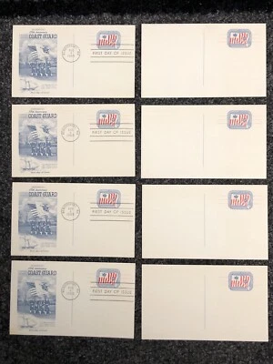 LOT OF 6 UNUSED 1965 POSTCARD 4 CENTS 175TH ANNIVERSARY OF COAST GUARD AUG 4th - Image 1 of 4