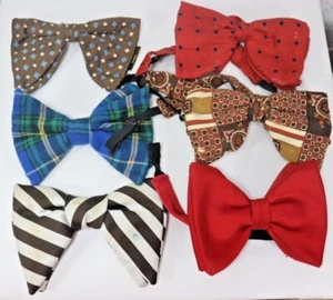 Vintage BOW TIE lot (6) Pierre Cardin PARIS, Silk, Wool, ORMOND, 1960s/1970s F5 - Picture 1 of 12