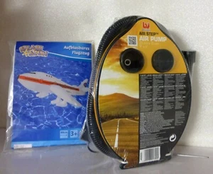Fußpumpe+Aufblas-Flugzeug, NEU OVP - Bild 1 von 5