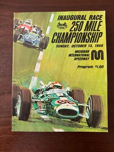 1968 USAC 250 Mile Championship - Michigan International Speedway - Program - Bild 1 von 2