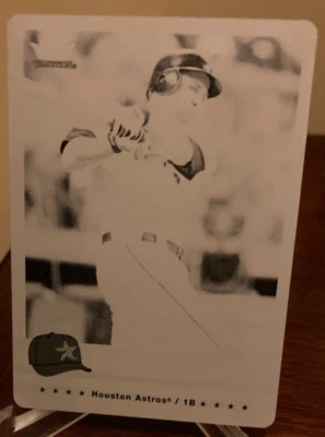 Lance Berkman - Placa de prensa de impresión Fleer Tradition 2006 - Astros de Houston Foto 1 de 2