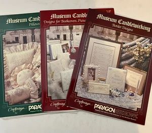 Museum Candlewicking Pattern Books/Booklets by Paragon Needlecraft Lot Of 3 - Picture 1 of 8