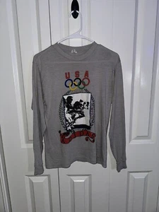 Adidas Vintage 1988 USA Olympics Citius Altius Fortius LS Logo T-Shirt Size M - Picture 1 of 7