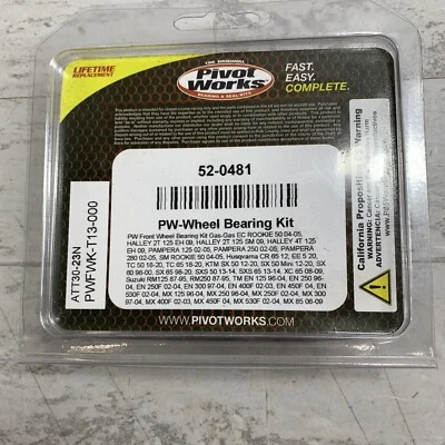 Pivot Works Front Wheel Bearing Kit KTM 50 SX 2012-2016,50 SX Mini PWFWK-T13-000 - Image 1 of 4