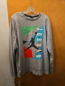 Air Jordan Crewneck Sweatshirt XL Nike Pullover Mens Logo Sweater - Picture 1 of 4