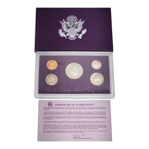 1990 S United States Mint ANNUAL 5 Coin Proof Set Original Box COA Collectible - Picture 1 of 4
