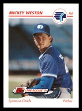 1991 Line Drive AAA Mickey Weston #521 Syracuse Chiefs