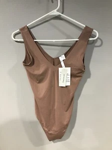 Francescas NWT One Piece Bathing Suit Retrod Taupe Sz Small - Picture 1 of 4