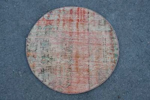 2.3x2.3 ft Small Rug, Cool Rugs, Turkish Rugs, Vintage Rug, Oushak Rugs - Picture 1 of 6