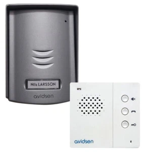 Interphone Audio Blanc et Platine de Rue Chromée Portier 3 Fils Avidsen 112107 - Bild 1 von 2