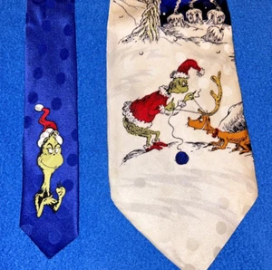 Cravatta Dr. Seuss "Come il Grinch ha rubato il Natale" Grinch e Max Natale 1995 - Foto 1 di 8