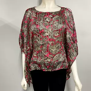 Camicia blusa Anne Carson 100% seta manica a pipistrello media - Foto 1 di 8