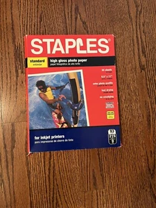 Staples High Gloss Photo Paper 8.5” X 11” Standard 26 Sheets Open Box - Picture 1 of 2