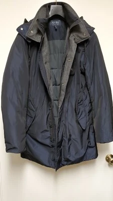 Armani Jeans Detachable Hoodie Long Parka Sz. 48 - Image 1 of 4