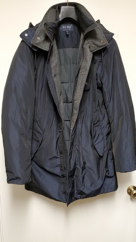 STONE ISLAND Felpa con cappuccio lunga Armani jeans rimovibile parka taglia 48