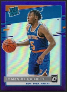 2020-21 Panini Donruss Optic Rated Purple Prizm Immanuel Quickley #175 Rookie RC