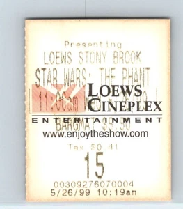 STAR WARS: THE PHANTOM MENACE Movie Ticket Stub 5/26/99 - Picture 1 of 2