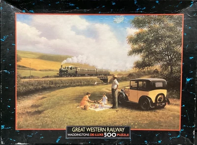 Waddingtons 500 pc Picnic Great Western Railway 1989 Jigsaw puzzle Vintage - Image 1 of 3