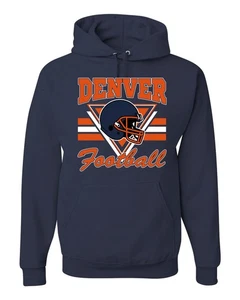 Denver Football Helmet Unisex Hoodie Sweatshirt - Picture 1 of 3