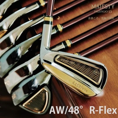 MAJESTY PRESTIGIO 13 Iron Wedge Gold AW 48° LV760 Graphite R-Flex Golf Japan NEW - Image 1 of 4
