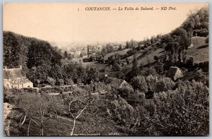 Cartolina Coutances Francia Valle Scenica Campagna 1910 DB - Foto 1 di 2