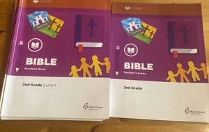 Lifepac Bible 2nd Grade Alpha Omega Teachers Guide & Workbooks - Picture 1 of 6