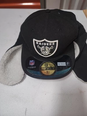 Las Vegas Raiders Retro New Era On Field Knit NFL Authentic NWT Winter Ear Muffs - Image 1 of 4