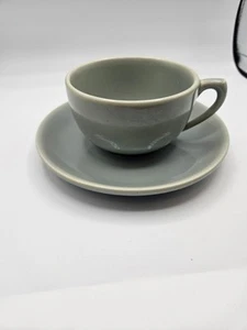 Bauer Keramik MONTEREY MODERNE grau Untertasse & Tasse USA - Bild 1 von 7