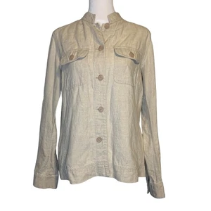 Sigrid Olsen SOBlue beige linen jacket size S - Picture 1 of 11