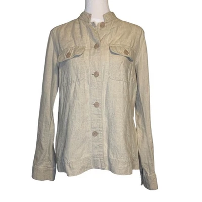 Sigrid Olsen SOBlue beige linen jacket size S - Image 1 of 4