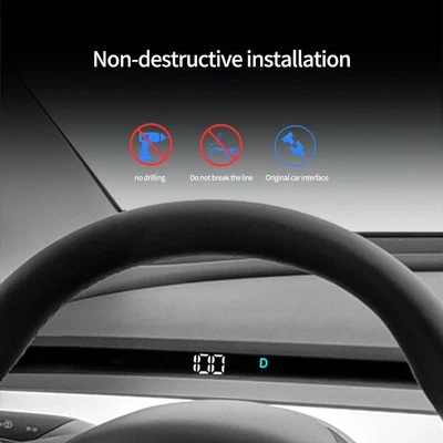 HUD Head-up-Display Für Tesla Model 3 Model Y Elektronischer Digital Tachometer - Bild 1 von 4