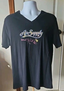 Bella+Canvas Air Supply 1975 Concert Black SS V-Neck T-Shirt Women's Size XL - Picture 1 of 9