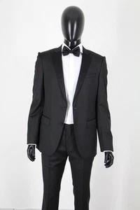 HUGO BOSS Tuxedo, Mod. Haakon/Grady, Size 94 / US 38L, Super 120, Black - Picture 1 of 13
