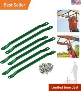 Durable Green Metal Monkey Bars - Includes Hardware & Illustrated Instructions - Picture 1 of 6