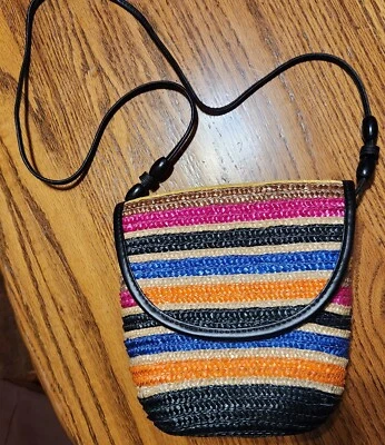 Magid 100% Wheat Straw Crossbody Bag Multi-colored - Image 1 of 4