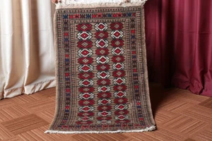 2x4 Orientteppich Vintage Traditionell Klassisch Handgeknüpft Wolle Vorleger - Bild 1 von 12