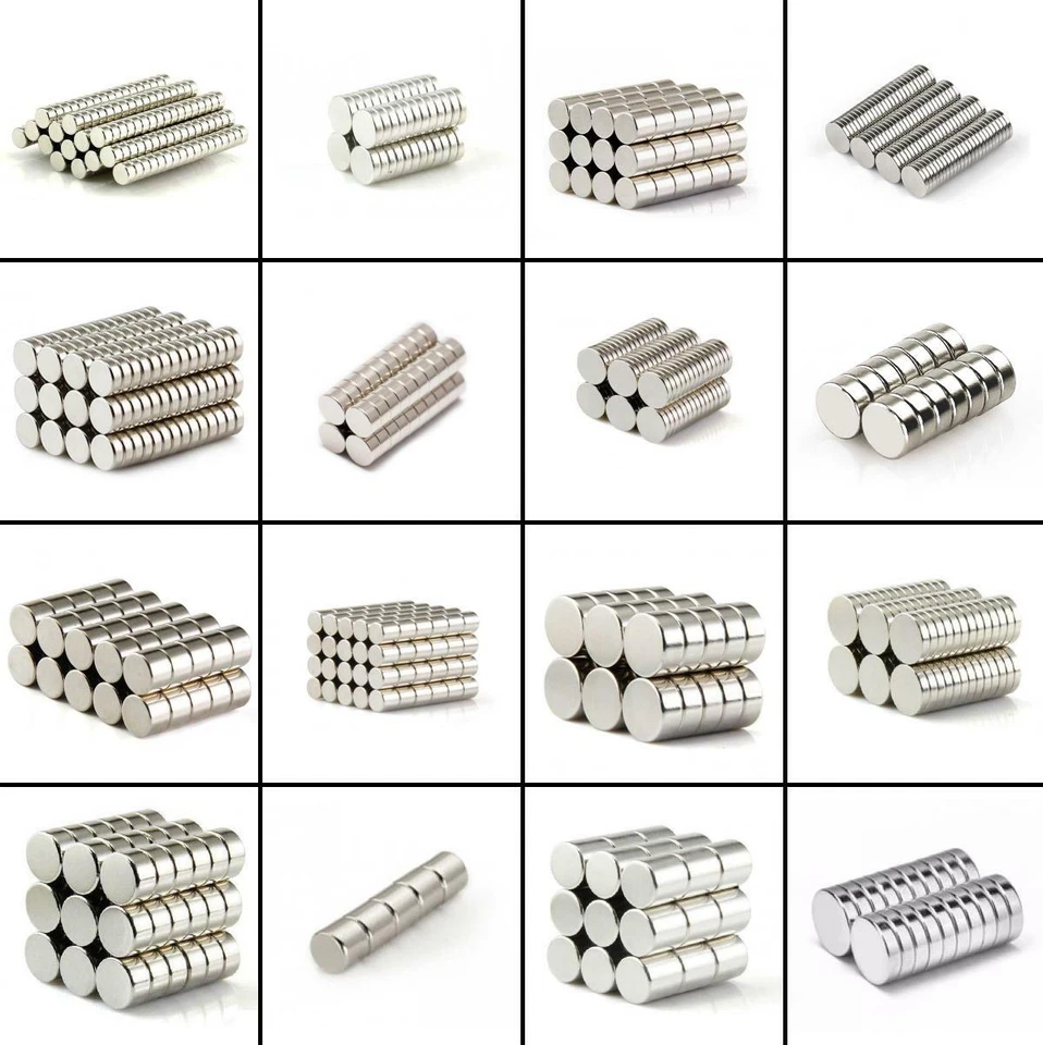 ★TheQ★ Neodym Supermagnet Scheibenmagnete Starke Magnete Ø2-Ø100 mm - Bild 1 von 1