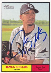 JAMES SHIELDS TAMPA BAY RAYS SIGNED 2010 CARD PADRES ROYALS CHICAGO WHITE SOX - Picture 1 of 1