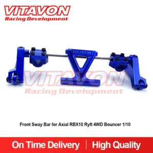 Vitavon CNC Alu7075 Front Sway Bar for Axial RBX10 Ryft 4WD Bouncer 1/10 Blue - Picture 1 of 4