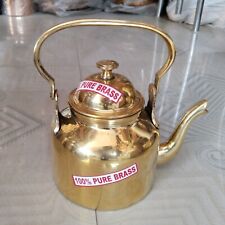 Pure Brass Plain Tea Pot, Brass Tea Kettle, Teapot Cooking & Serving 1000 ML