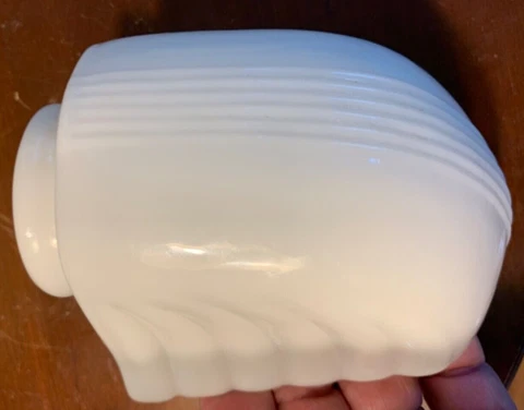 Vintage Art Deco Milk Glass Sconce Wall Bathroom Lamp Shade Light Globe Cover